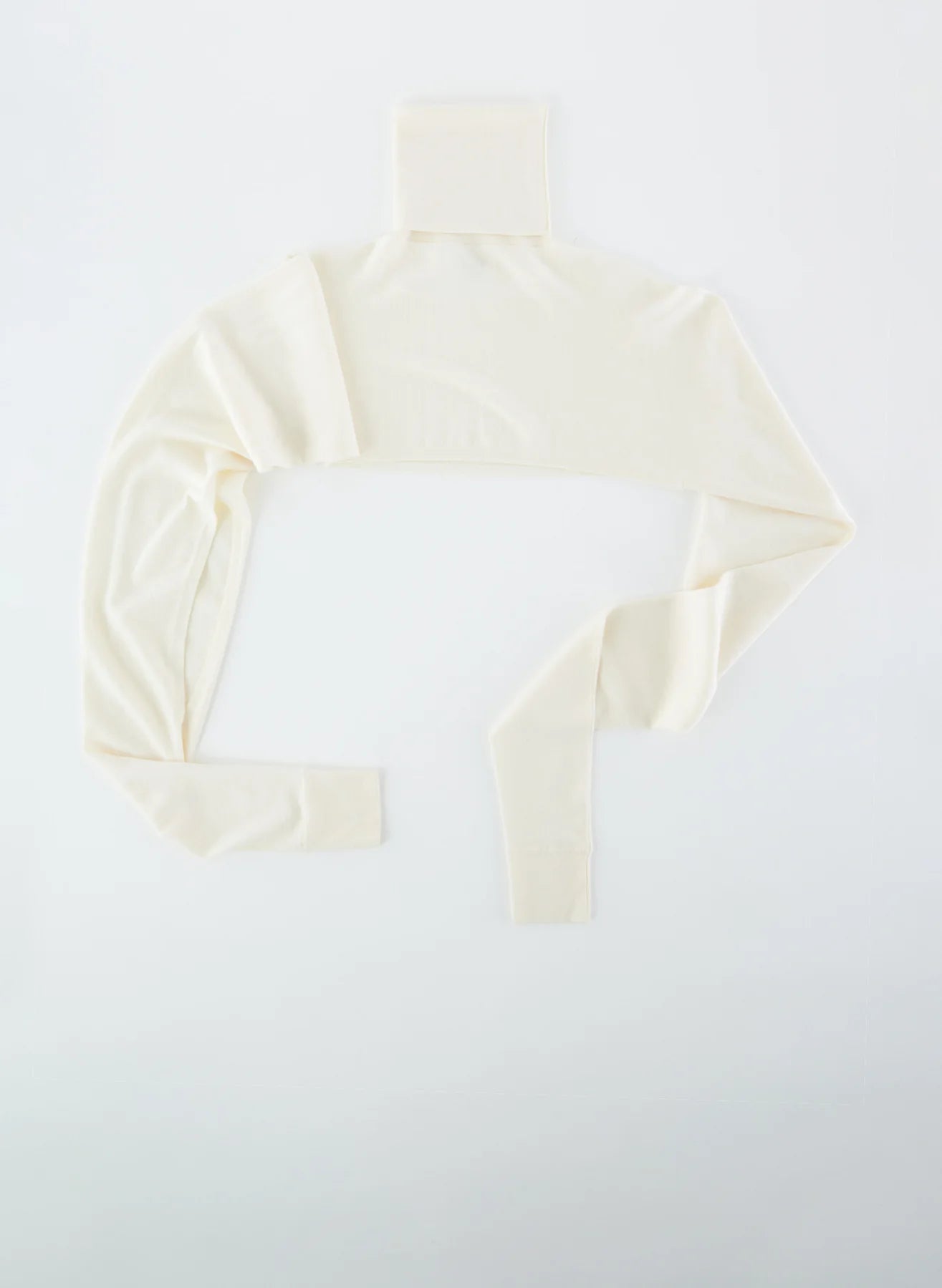 Mele Merino Wool Turtelneck Toque in Ivory