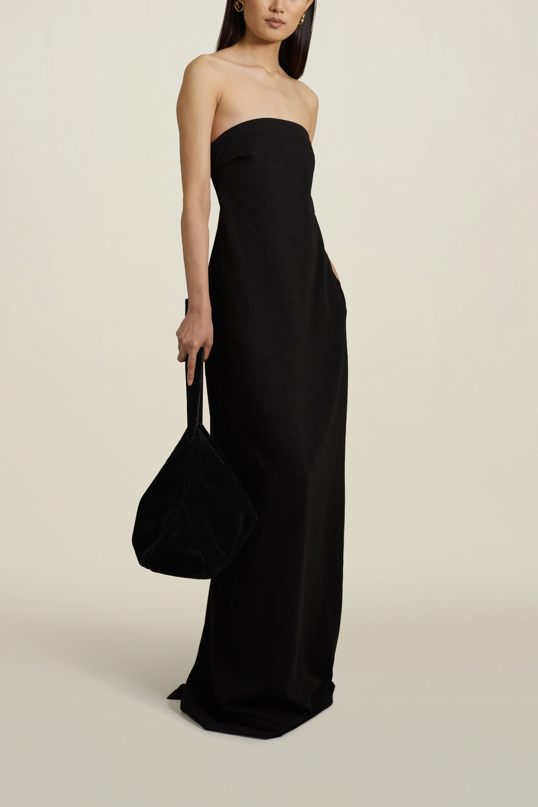 Petra Strapless Gown Black