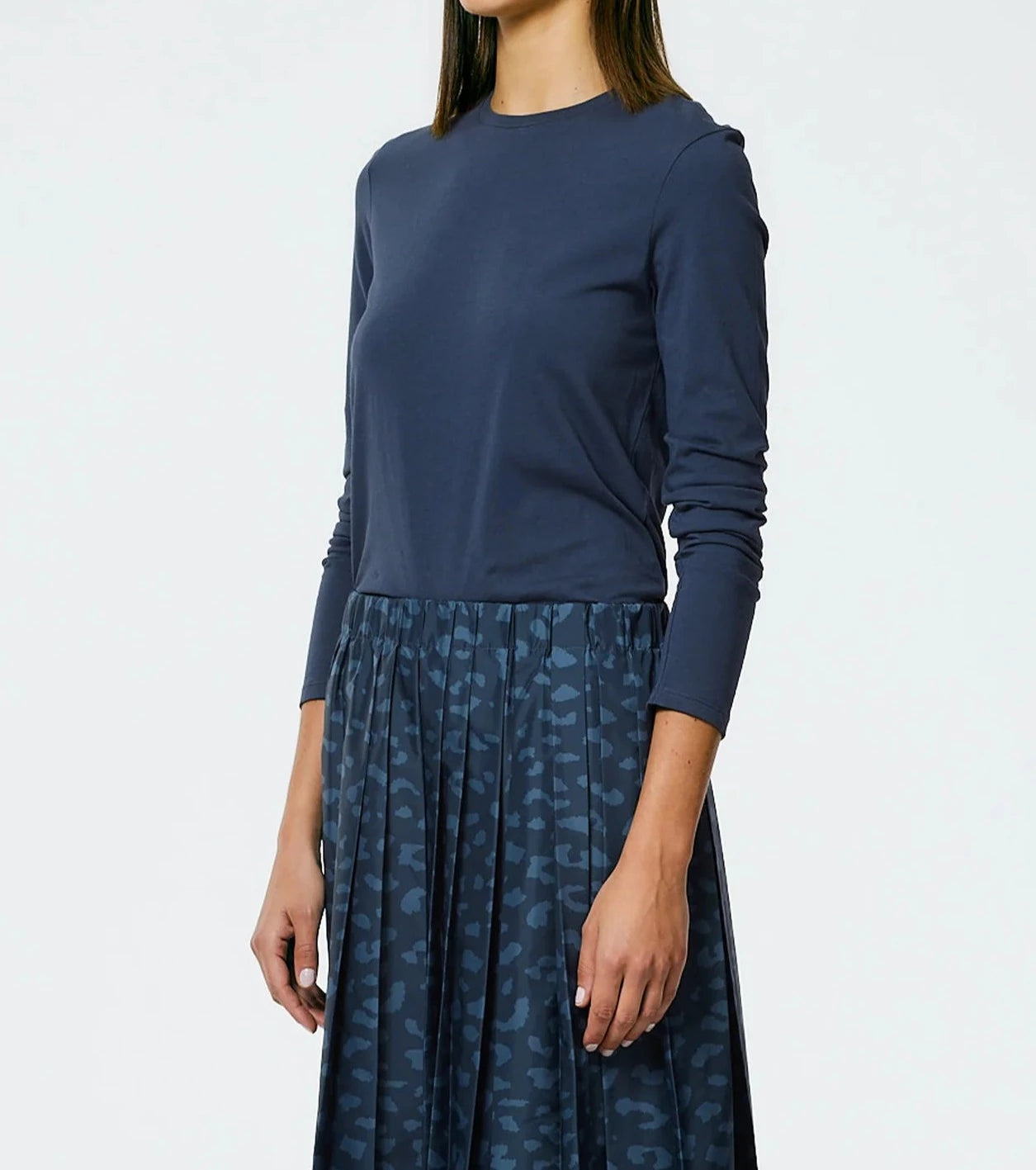 T-Shirt Long Sleeve Fitted T Navy