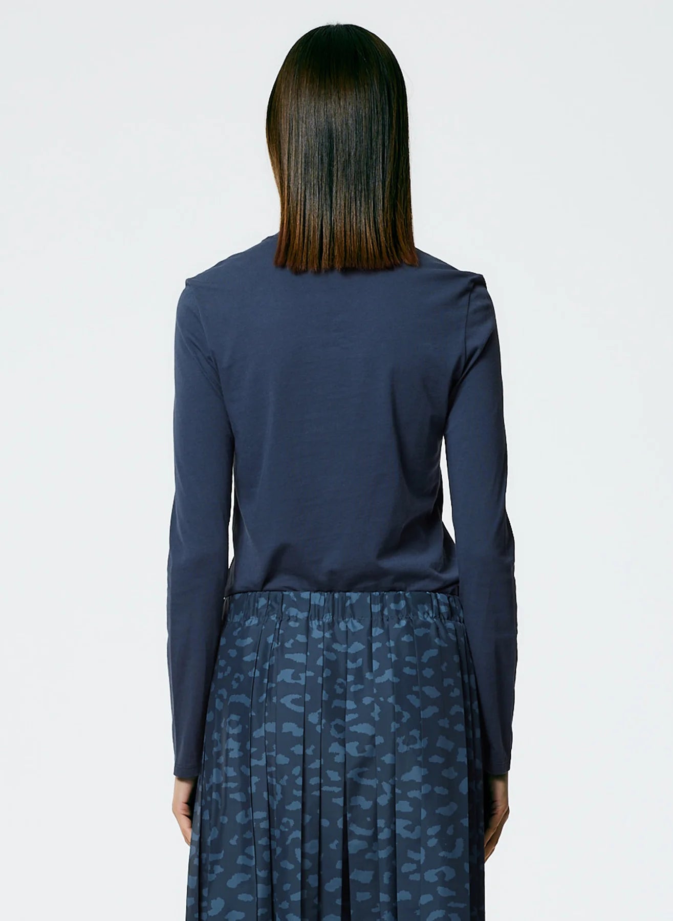 T-Shirt Long Sleeve Fitted T Navy