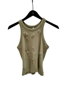 Distressed Tank in Green - TheStorebySchneeweiss