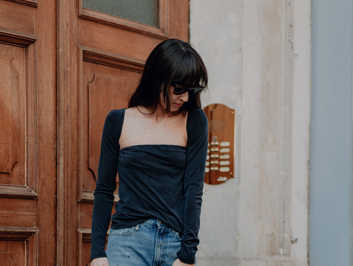 Deeba Cupro Strapless Convertible Top - TheStorebySchneeweiss