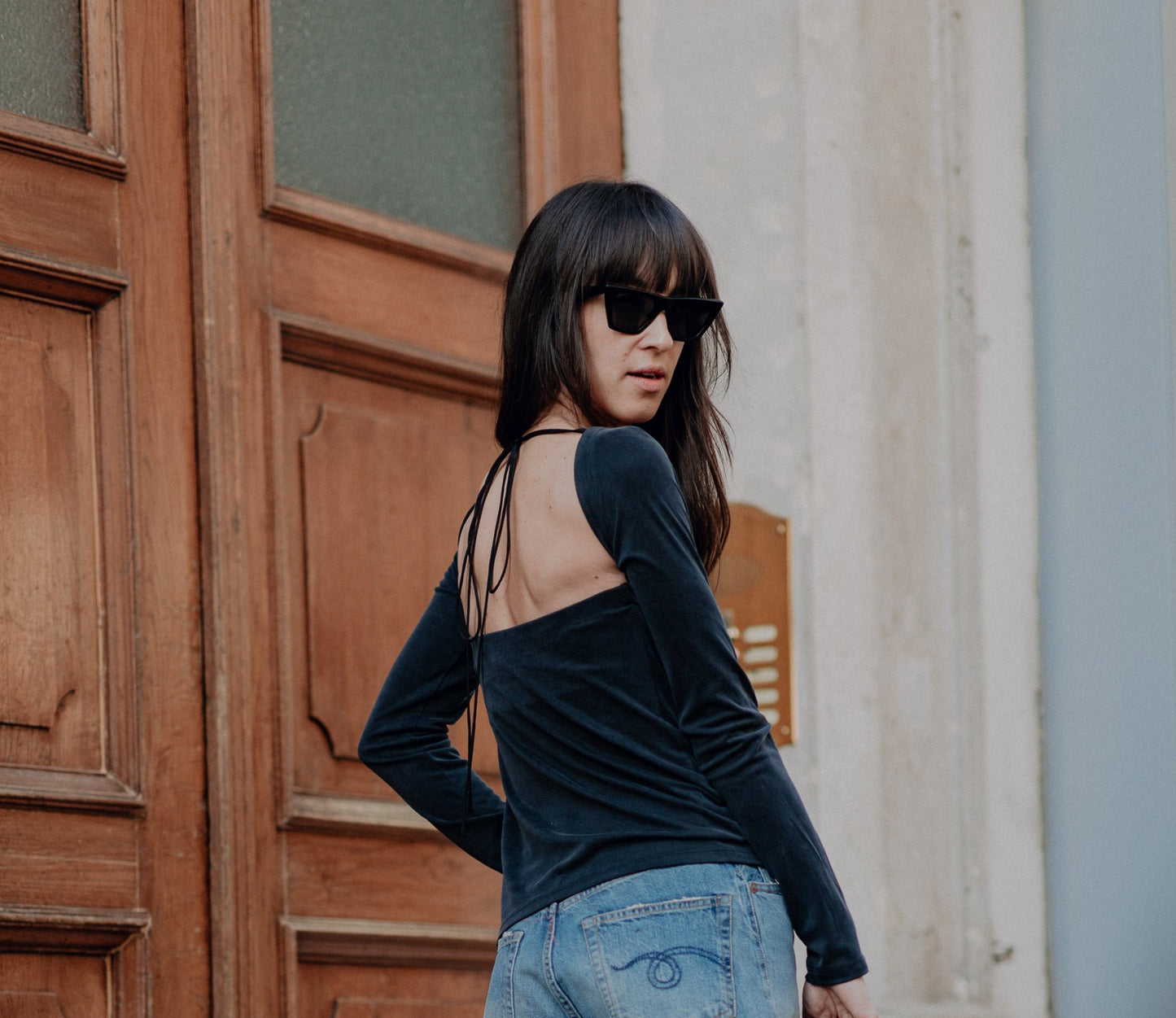 Deeba Cupro Strapless Convertible Top - TheStorebySchneeweiss