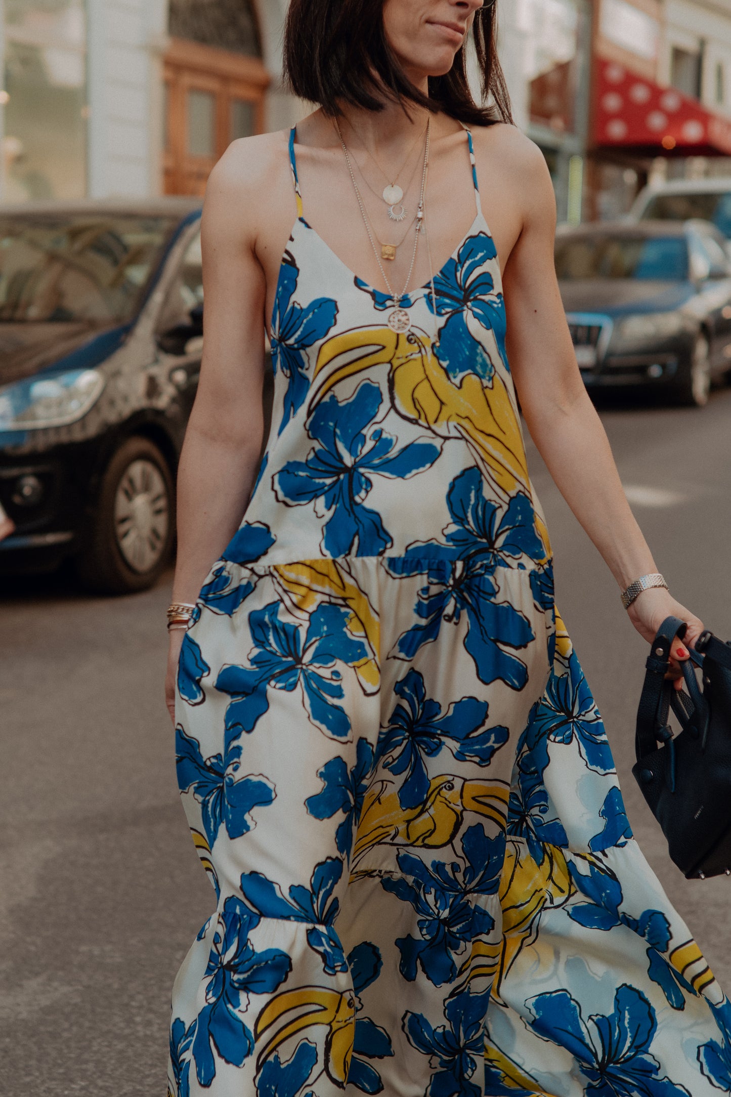 Holiday Dress Toucan Ecru - TheStorebySchneeweiss