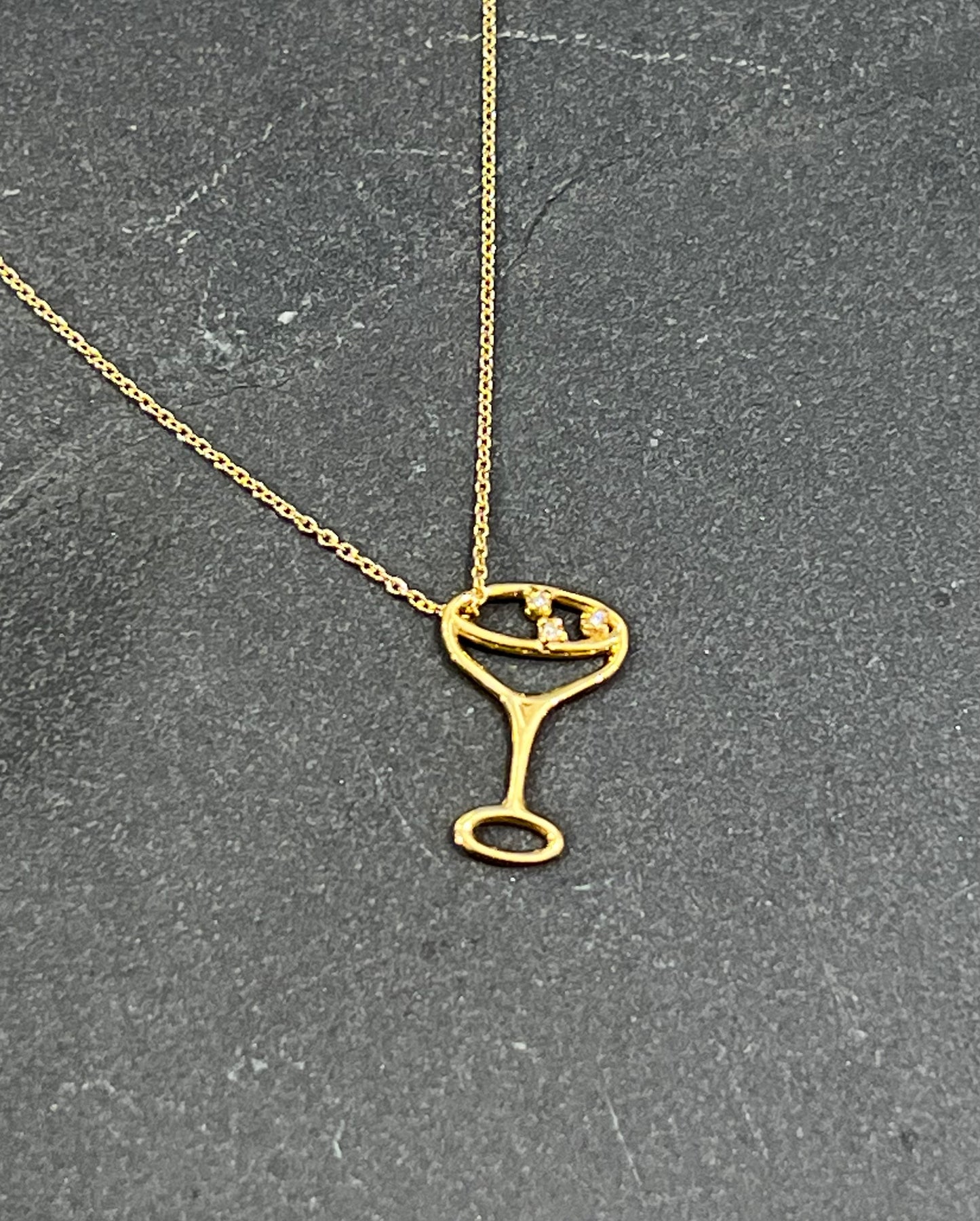Champagne Brillante Necklace Gold - TheStorebySchneeweiss