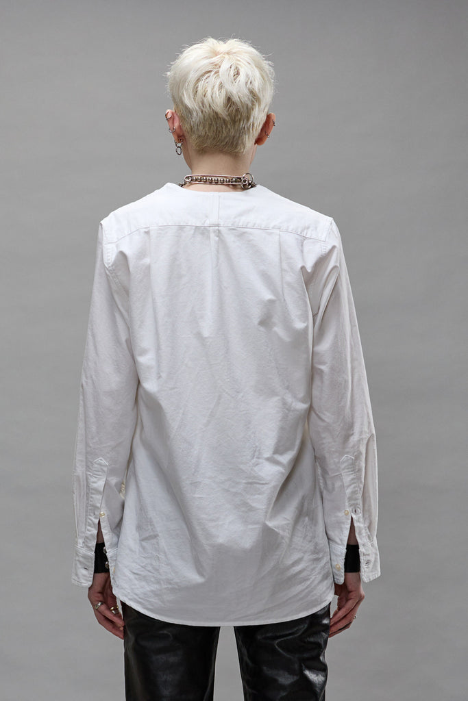 R13 Denim Foldback Shirt White