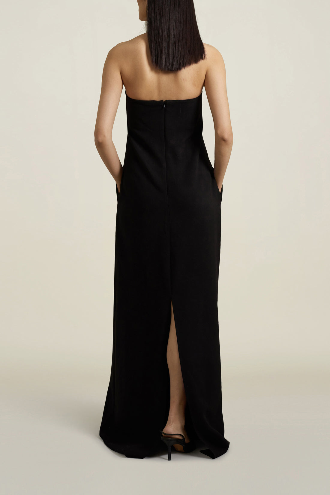 Petra Strapless Gown Black
