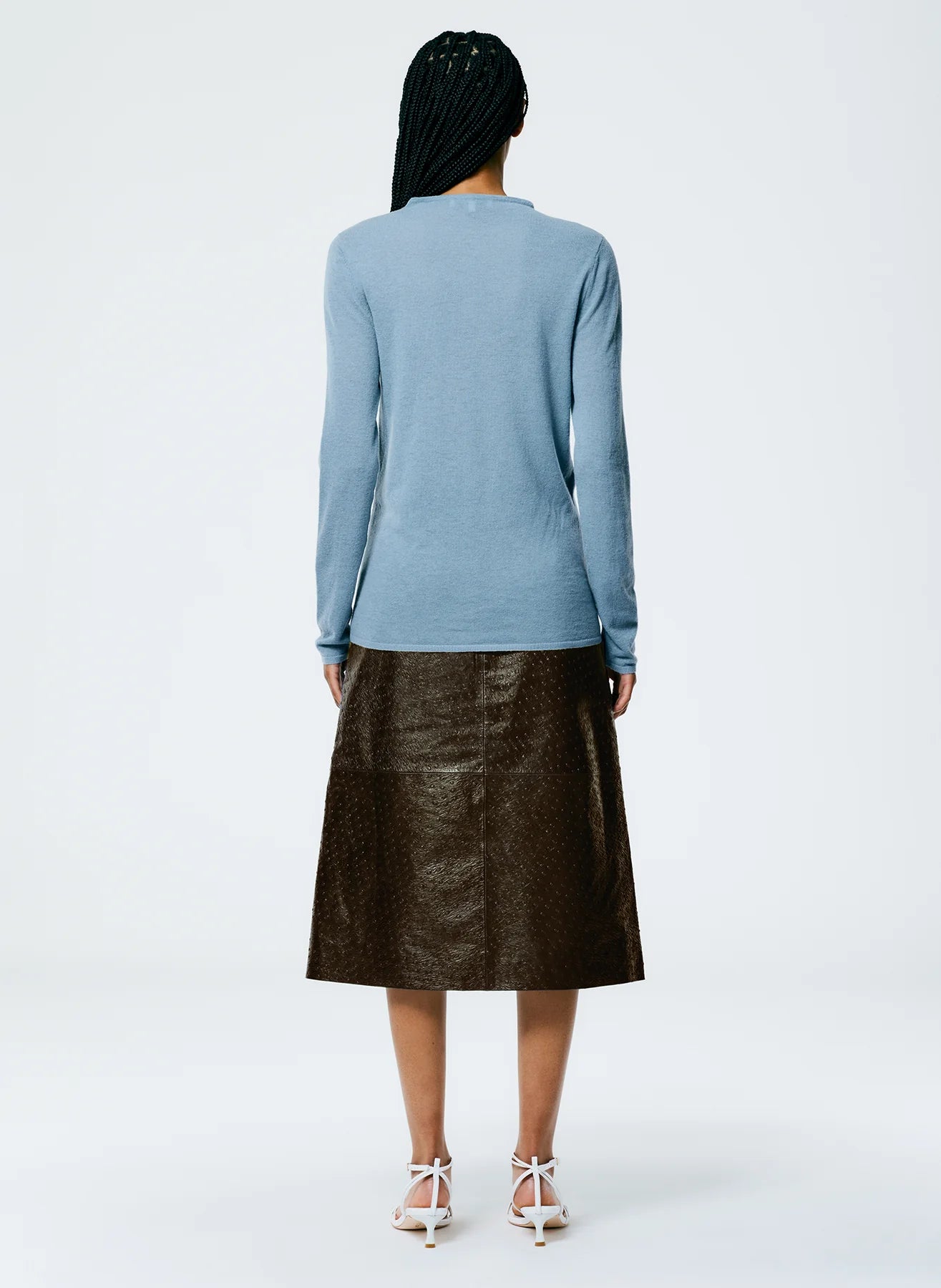 Ostrich Leather Aline Skirt