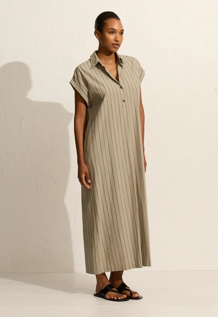 Matteau - Sleeveless Stripe Dress Djellaba 
