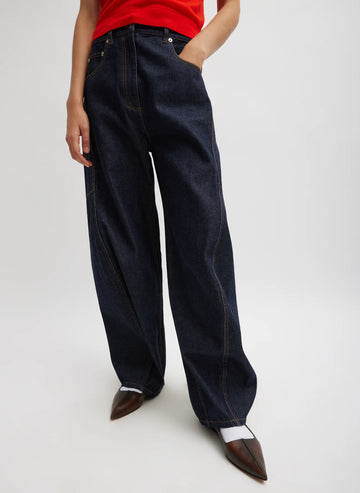 Tibi Indigo Denim Sid Jean regular Length