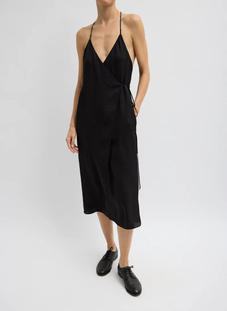 Summer Slip Wrap Slip Dress Black – TheStorebySchneeweiss