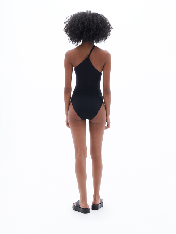 Asymmetric Swimsuit in Black - TheStorebySchneeweiss