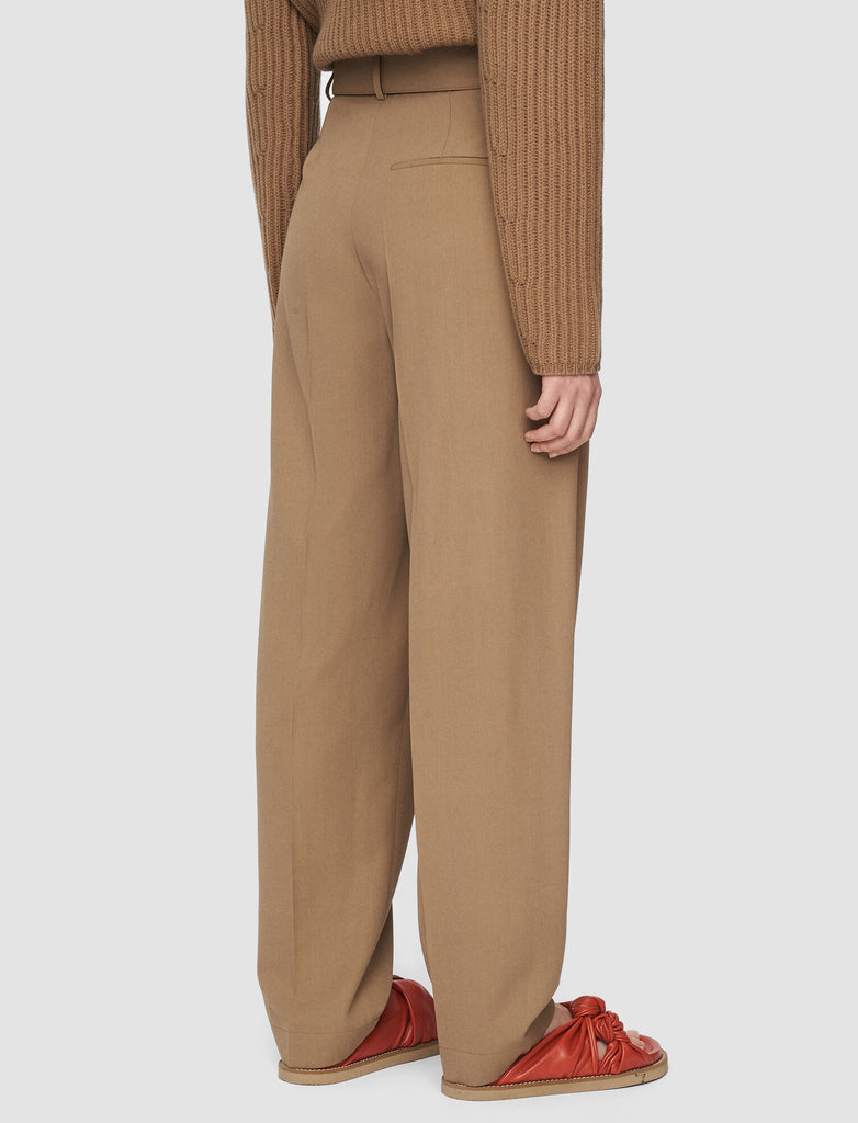 Drew Pant Drapy Wool Viscose in Camel - TheStorebySchneeweiss