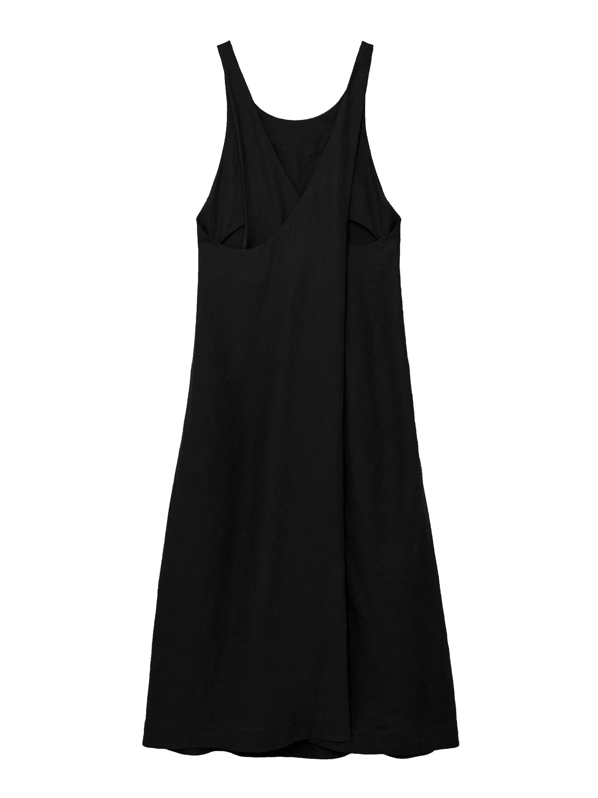 Linen Apron Dress Black - TheStorebySchneeweiss