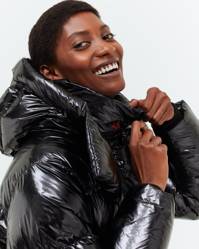 Metallic January Down Jacket in Black - TheStorebySchneeweiss
