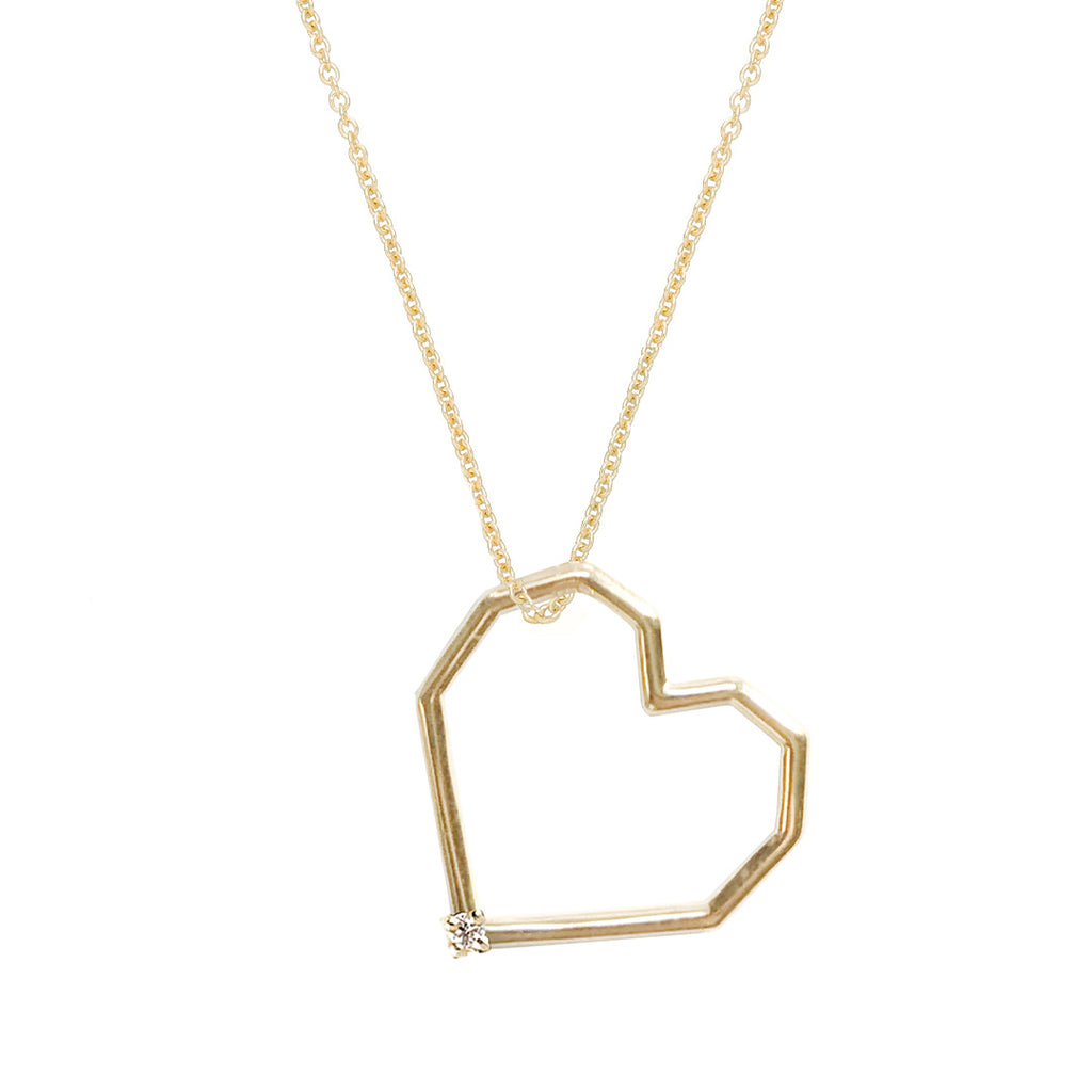 Corazon Brillante Necklace Gold - TheStorebySchneeweiss