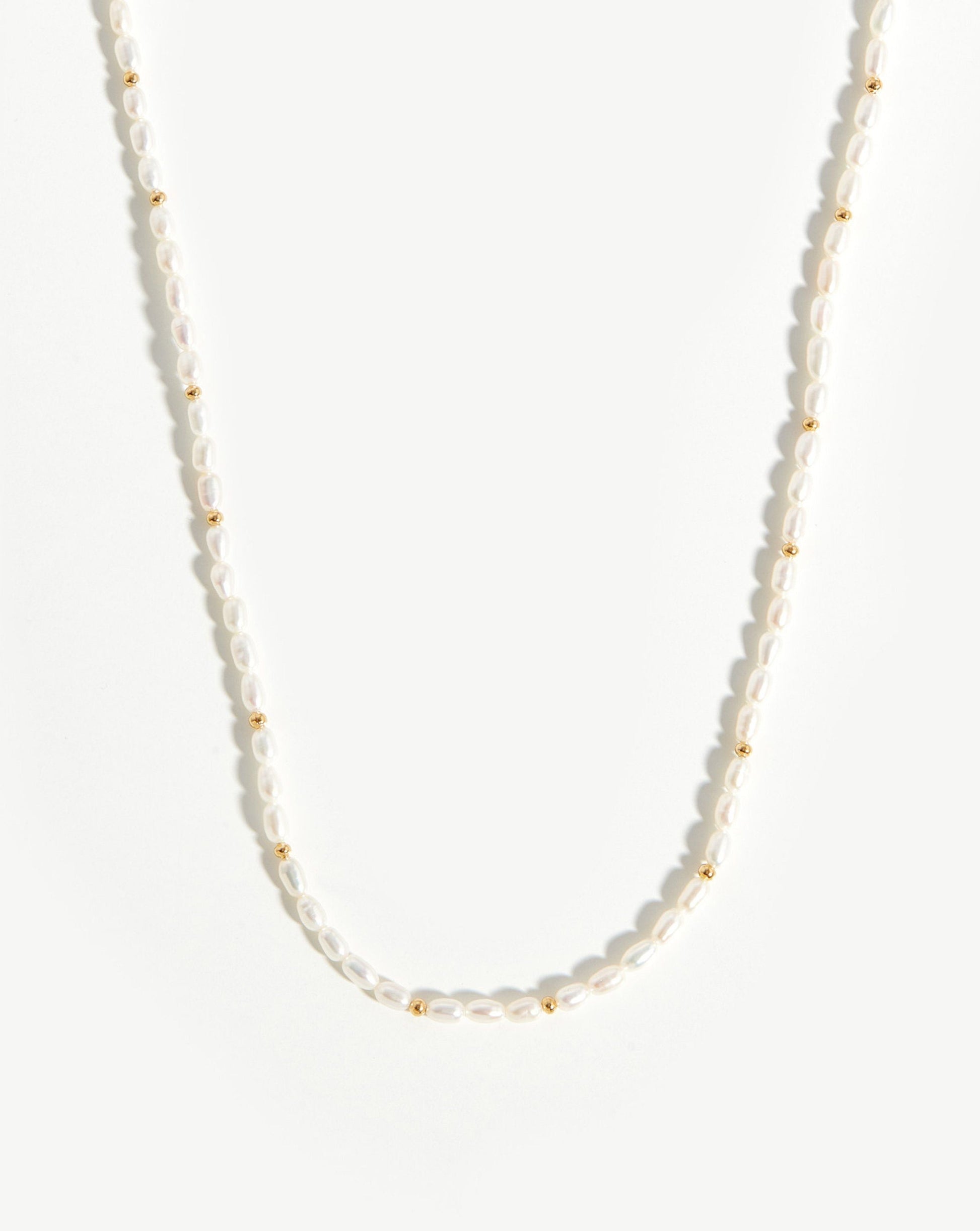 Long Seed Pearl Beaded Necklace - TheStorebySchneeweiss