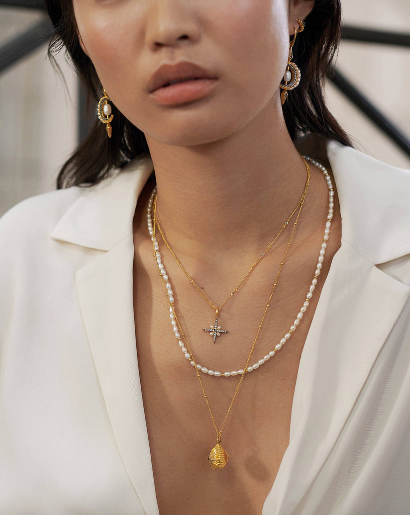 Long Seed Pearl Beaded Necklace - TheStorebySchneeweiss