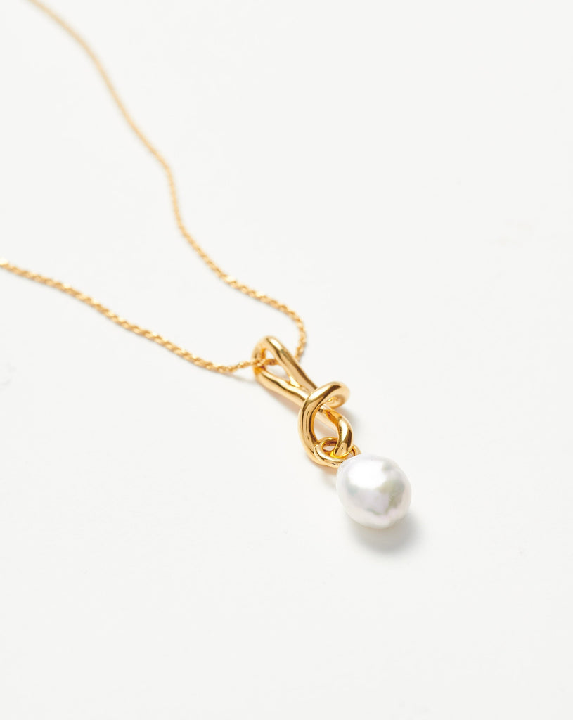 Molten Baroque Pearl Drop Pendant Necklace - TheStorebySchneeweiss