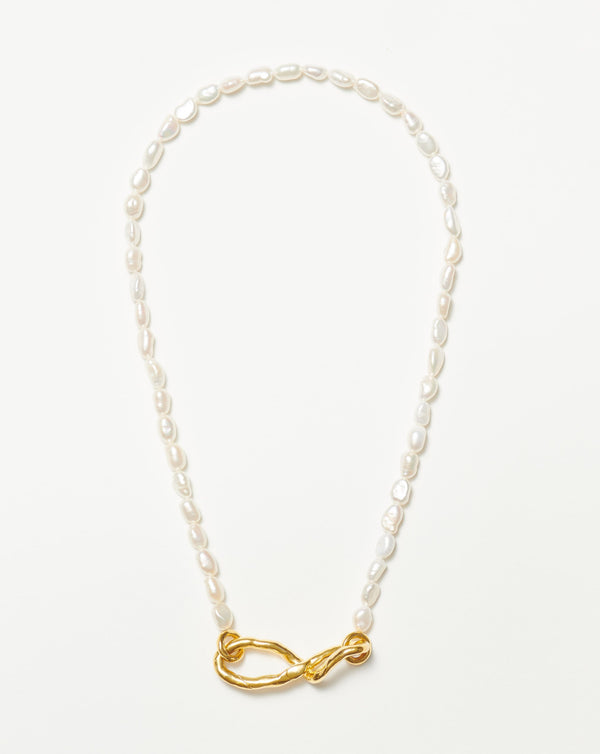 Molten Baroque Pearl Knot Necklace - TheStorebySchneeweiss