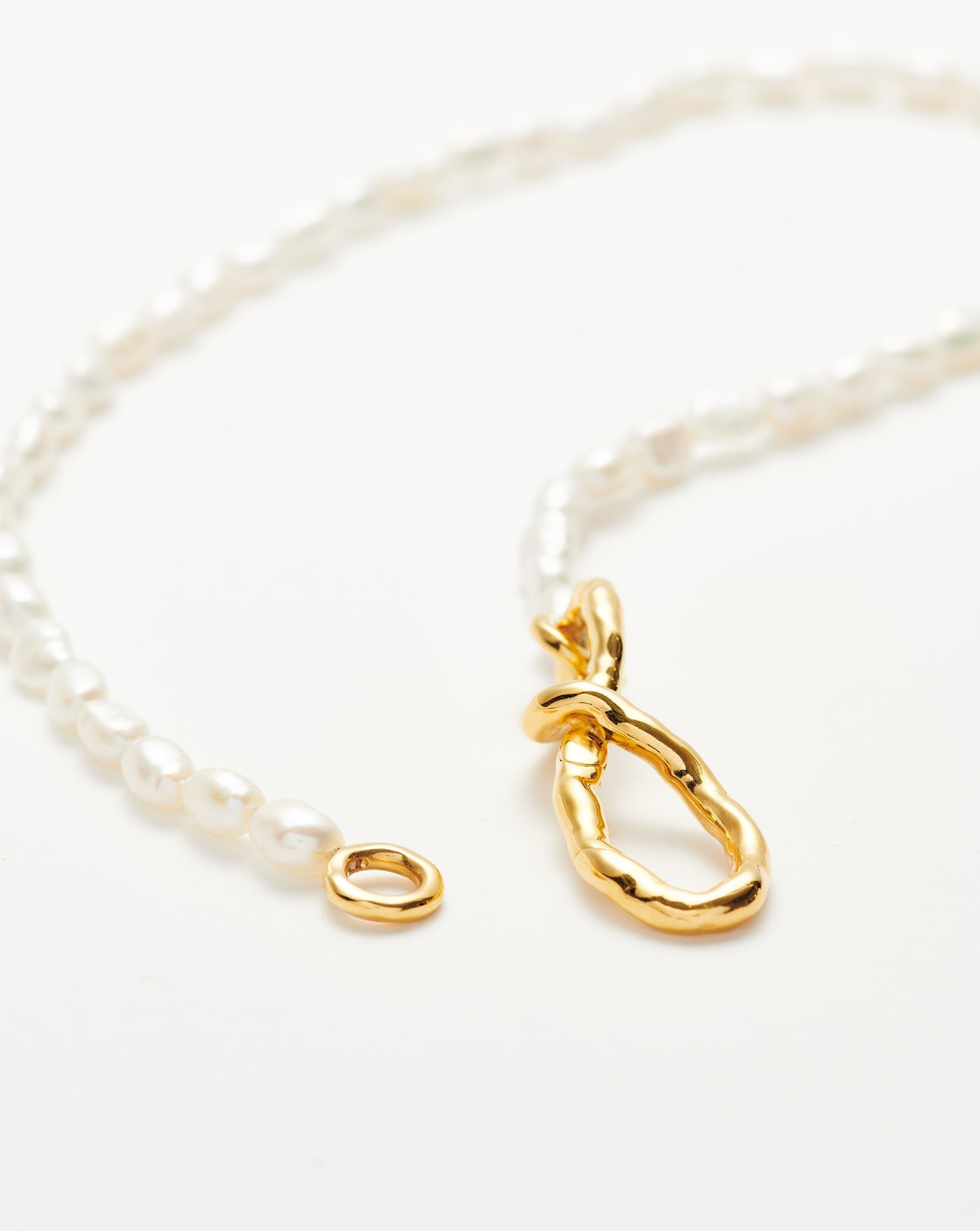 Molten Baroque Pearl Knot Necklace - TheStorebySchneeweiss