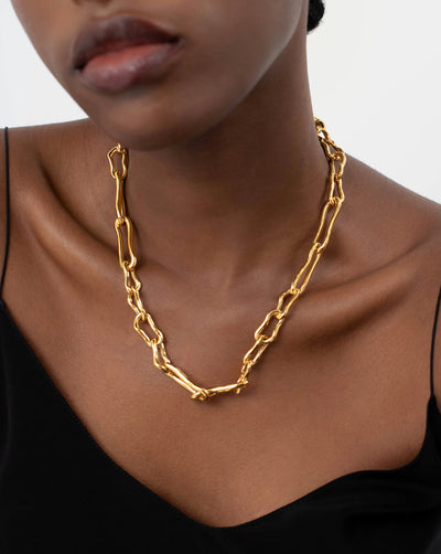 Molten Twisted Infinity Chain Necklace - TheStorebySchneeweiss