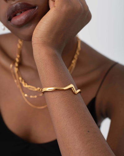 Molten Wave Cuff Bracelet - TheStorebySchneeweiss